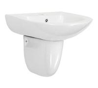 vidaXL Lavabo mural Céramique Blanc 520 x 450 x 190 mm