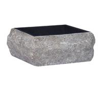 vidaXL Lavabo Noir 30x30x13 cm Marbre