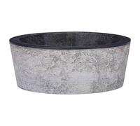 vidaXL Lavabo Noir Ø40x15 cm Marbre