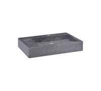 vidaXL Lavabo Noir 58x39x10 cm Marbre