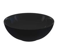 vidaXL Lavabo noir brillant Ø28x10 cm céramique