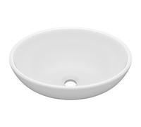 Vidaxl Lavabo Ovale De Luxe Blanc Mat 40x33 Cm Céramique