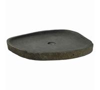 vidaXL Lavabo ovale en pierre de rivière (55-65) x (40-50) x 6 cm