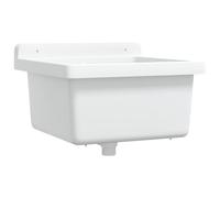 vidaXL Lavabo mural utilitaire 40x40x24 cm résine blanc