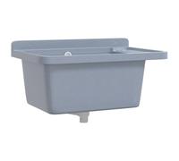 vidaXL Lavabo mural 60x40x28 cm résine gris – lave-mains