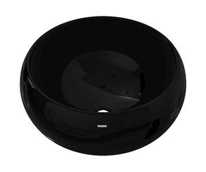 vidaXL Lavabo rond Céramique Noir 40 x 15 cm