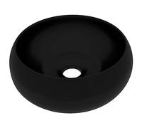vidaXL Vasque à poser ronde De Luxe Noir mat 40x15 cm Céramique