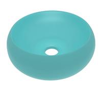 Vidaxl Lavabo Rond De Luxe Vert Clair Mat 40x15 Cm Céramique