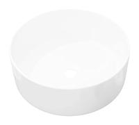 vidaXL Lavabo rond en céramique blanc 40 x 15 cm – Vasque à poser