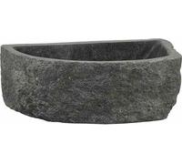 vidaXL Lavabo suspendu Gris (38-45) x (30-35) x 15 cm