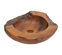 Lavabo en teck - Marron - 45 x (12-15) cm