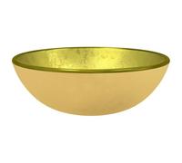 vidaXL Lavabo Verre trempé 35x12 cm Doré