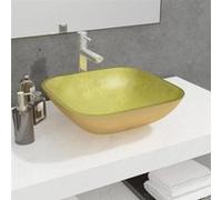 Lavabo Vasque à Poser de Toilette Lave-mains de Salle de Bain Lavabo de Salle d'Eau Maison Intérieur Verre 42x42x14 345260