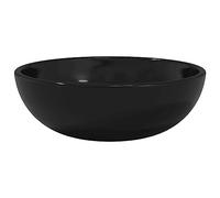 vidaXL Lavabo vasque à poser en verre trempé 35x12 cm Noir