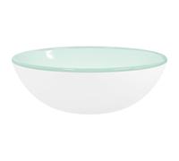 vidaXL Wasbak 35x12 cm gehard glas wit345252 Blanc G