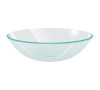 vidaXL Lavabo à poser en verre trempé 42 cm Transparent
