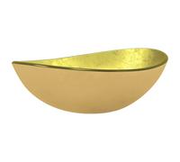 vidaXL Lavabo Verre trempé 54,5x35x15,5 cm Doré