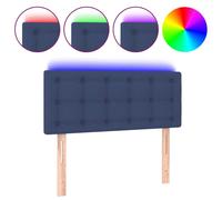 Hoofdbord LED 90x5x78/88 cm stof blauw3122034