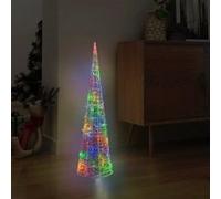 vidaXL Cône lumineux décoratif pyramide à LED Acrylique Coloré 90 cm
