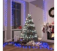 Guirlande à LED Compacte avec 400 LED Bleues 13 m PVC Décoration Salon vidaXL