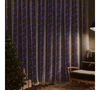 vidaXL Lichtsnoergordijn met 300 LED's en 8 functies 3x3 m blauw328930 Blue