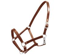 vidaXL Licol Licou en Cuir Réglable pour Ecurie Cheval Hippodrome Boucle Tête