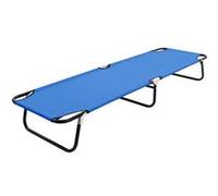 vidaXL Chaise longue pliable 47754 acier bleu