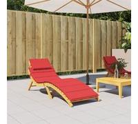vidaXL Coussin de chaise longue Rouge 186x58x3 cm