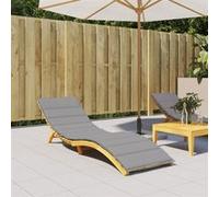 vidaXL Coussin de chaise longue gris 200x50x3cm tissu oxford 314189