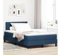 Vidaxl Lit À Ressort Avec Matelas Bleu 120x200 Cm Tissu Bleu