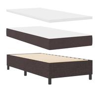 vidaXL Lit à Ressort avec Matelas et Banc Gris Clair 80X200 cm en Tissu avec Protection de Meuble et surmatelas en Mousse