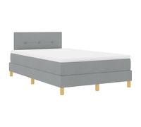 vidaXL Lit à Ressort avec Matelas & LED Gris Clair 120x200 cm Tissu