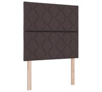 vidaXL Lit à Ressort avec Matelas et LED Marron foncé 120x200 cm Tissu