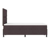 vidaXL Lit à ressort avec matelas marron foncé 120x200 cm en tissu 3339458 G