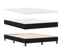 Vidaxl Lit À Ressort Avec Matelas Noir 140x190 Cm En Tissu Noir