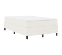 vidaXL Lit à Ressort avec sommier crème 120x200 cm en Velours côtelé