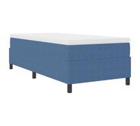 vidaXL Lit à Ressort Bleu 80x200 cm Tissu en Velours côtelé