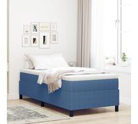 Vidaxl Lit À Ressort Bleu 80x200 Cm Tissu En Velours Côtelé Bleu