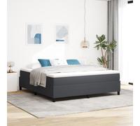 Vidaxl Lit À Ressort Box Gris Foncé Super King Tissu En Velours Côtelé