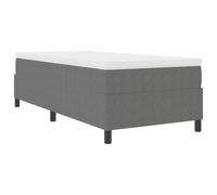 Lit À Ressort Vidaxl Gris Clair Simple En Tissu Velours Côtelé Gris