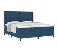 vidaXL Lit à Ressorts avec Coussin Bleu 200 x 180 cm Tissu | Matériau solide, aéré, et tout doux qui dure longtemps, Épouse ta forme pour un confort top, Absorbe les chocs et réduit la