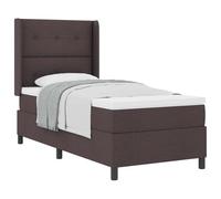vidaXL Lit à Ressorts avec Coussin Marron foncé 200 x 100 cm Tissu | Te soulage et te soutient super bien, c'est vraiment top !, Matériel respirant qui dure longtemps, pas de soucis là-dessus,