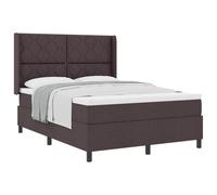 vidaXL Lit à Ressorts avec Coussin Marron foncé 200 x 140 cm Tissu | Pour un sommeil au top, grâce aux ressorts qui s’adaptent, Un matériau qui respire pour le long terme, Parfait pour toutes