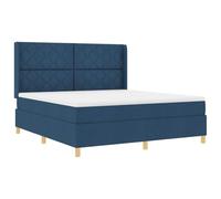 vidaXL Lit à Ressorts avec Matelas Bleu 180 x 200 cm en Tissu, Taille Queen, au Design Moderne. C'est Une Super Solution de Couchage avec Un Cadre en Bois résistant. Idéal pour des Chambres Modernes.