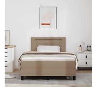 vidaXL Lit à ressorts avec matelas Cappuccino 120 x 190 cm Simili cuir 3339043