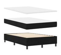 vidaXL Lit à Ressorts avec Matelas et Banc Gris Clair 80X200 cm Tissu Design Moderne Idéal pour Chambres Confort et Style Cadre Rembourré Meubles de Chambre Simple Compact