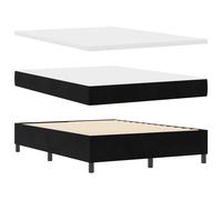 vidaXL Lit à Ressorts avec Matelas et Banc Noir 160x200 cm Velours
