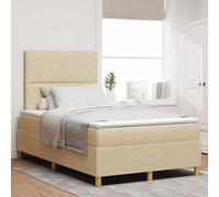 vidaXL Lit à Ressorts avec Matelas et lumière LED Tissu Gris Clair 80X200 cm | Solution de literie Moderne résistante aux Taches avec Housse zippée, Pad de Protection, Mousse