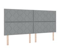 vidaXL Lit à Ressorts avec Matelas et lumières LED Gris Clair, 200 x 200 cm, Cadre en Tissu pour ta Chambre. Confort Moderne et Design stylé.