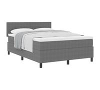 vidaXL Lit à Ressorts avec Matelas Gris 160x200 cm Tissu Corduroy